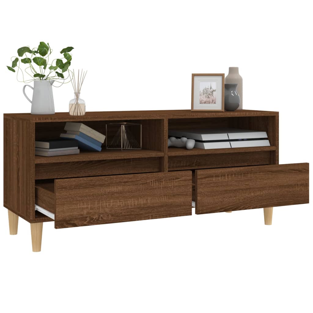 TV Cabinet Brown Oak 100x34.5x44.5 cm Engineered Wood