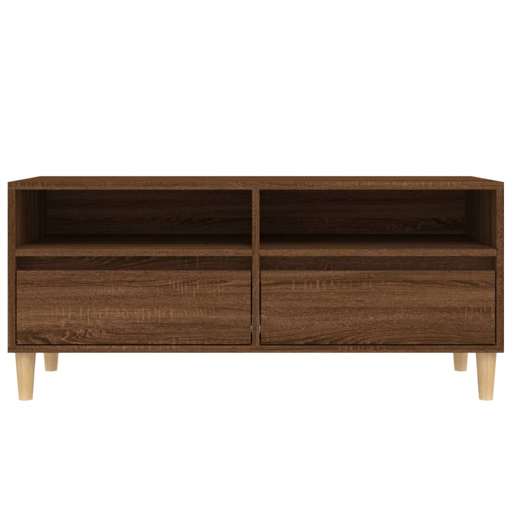 TV Cabinet Brown Oak 100x34.5x44.5 cm Engineered Wood