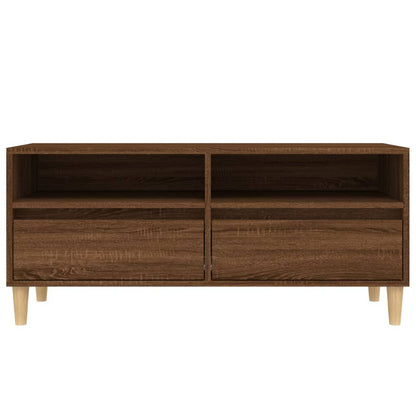 TV Cabinet Brown Oak 100x34.5x44.5 cm Engineered Wood