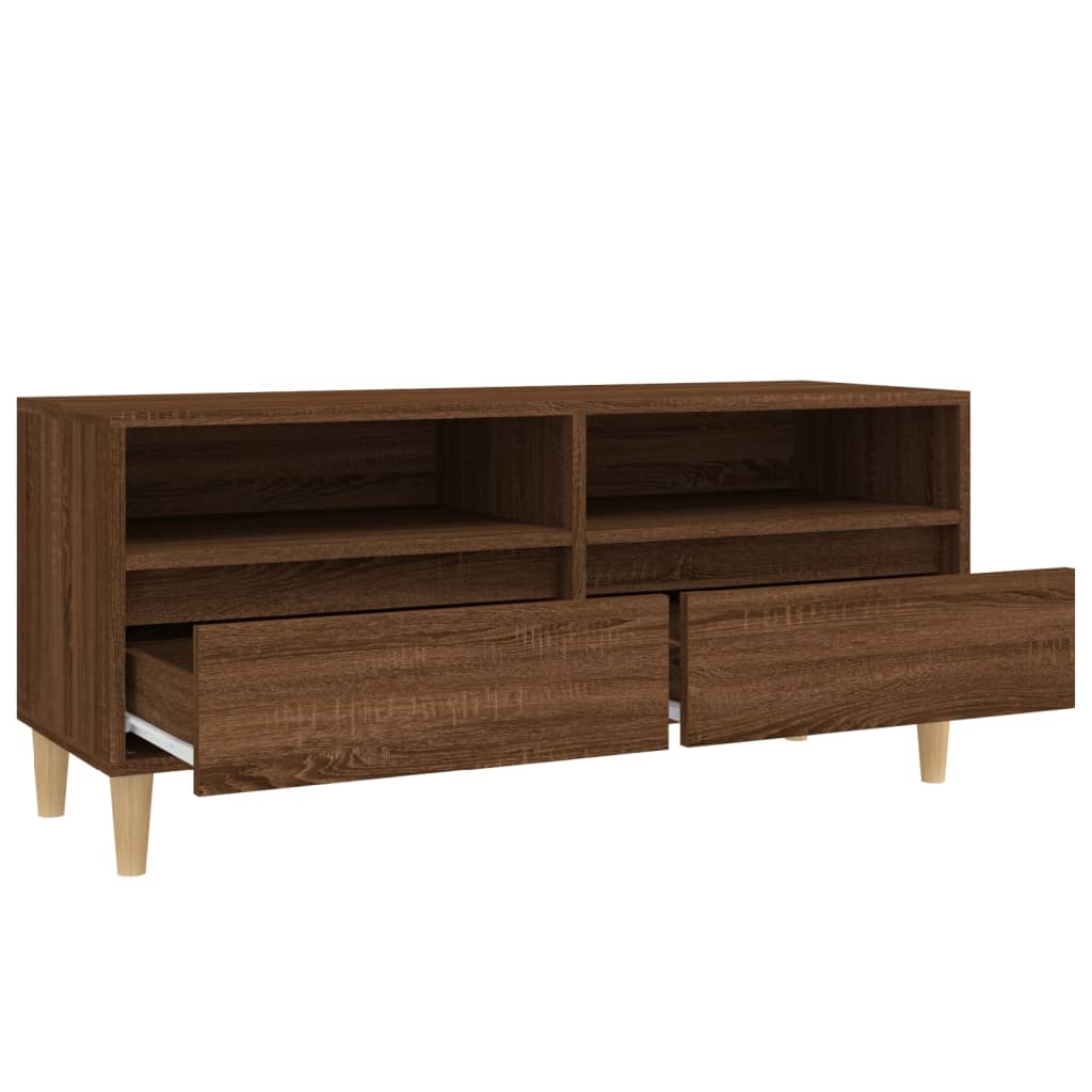 TV Cabinet Brown Oak 100x34.5x44.5 cm Engineered Wood