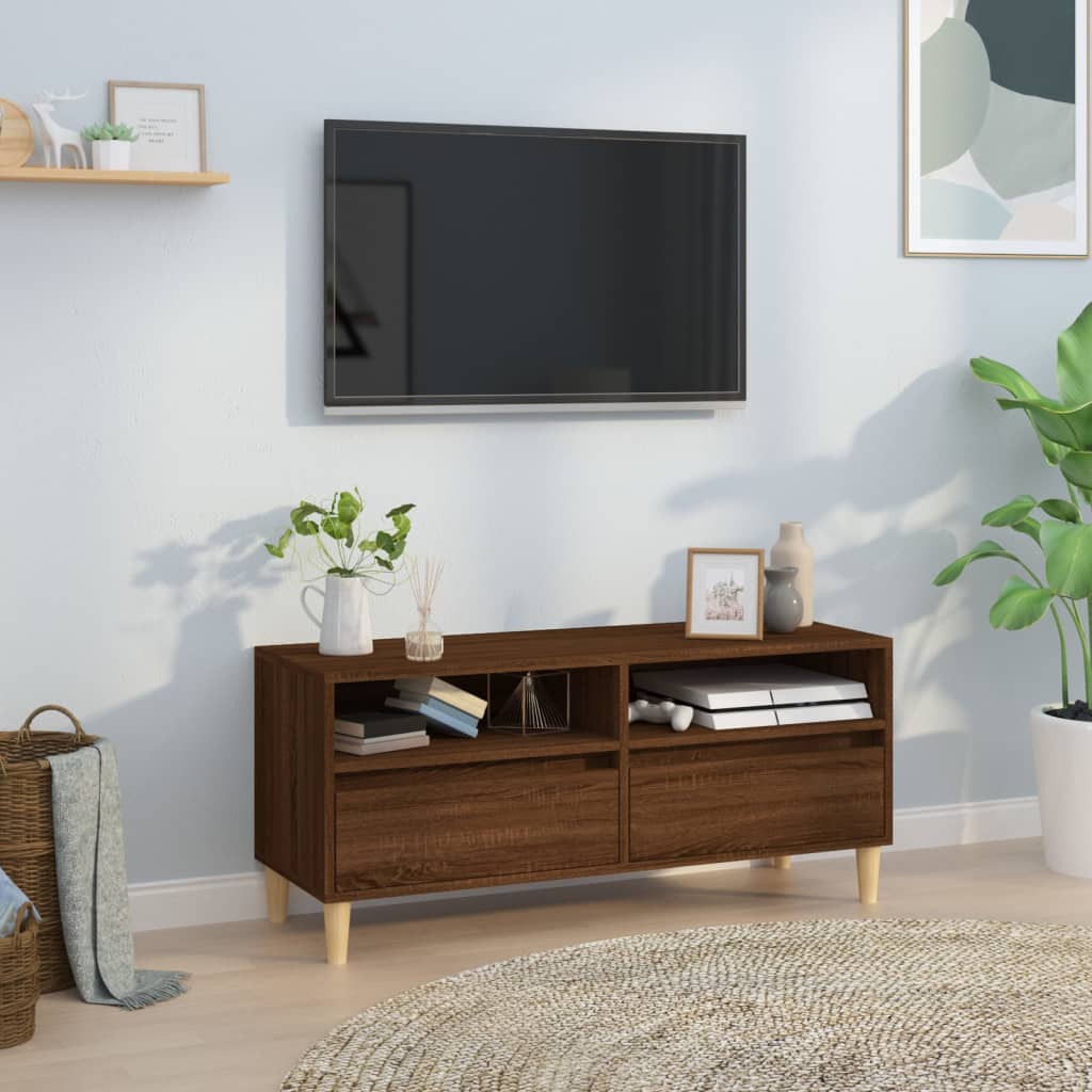 TV Cabinet Brown Oak 100x34.5x44.5 cm Engineered Wood