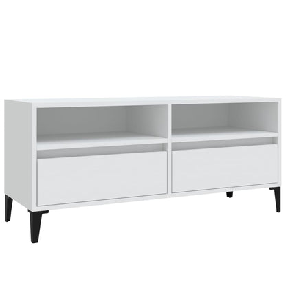 TV Cabinet White 100x34.5x44.5 cm Engineered Wood