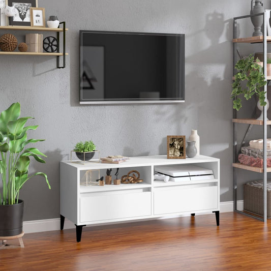 TV Cabinet White 100x34.5x44.5 cm Engineered Wood