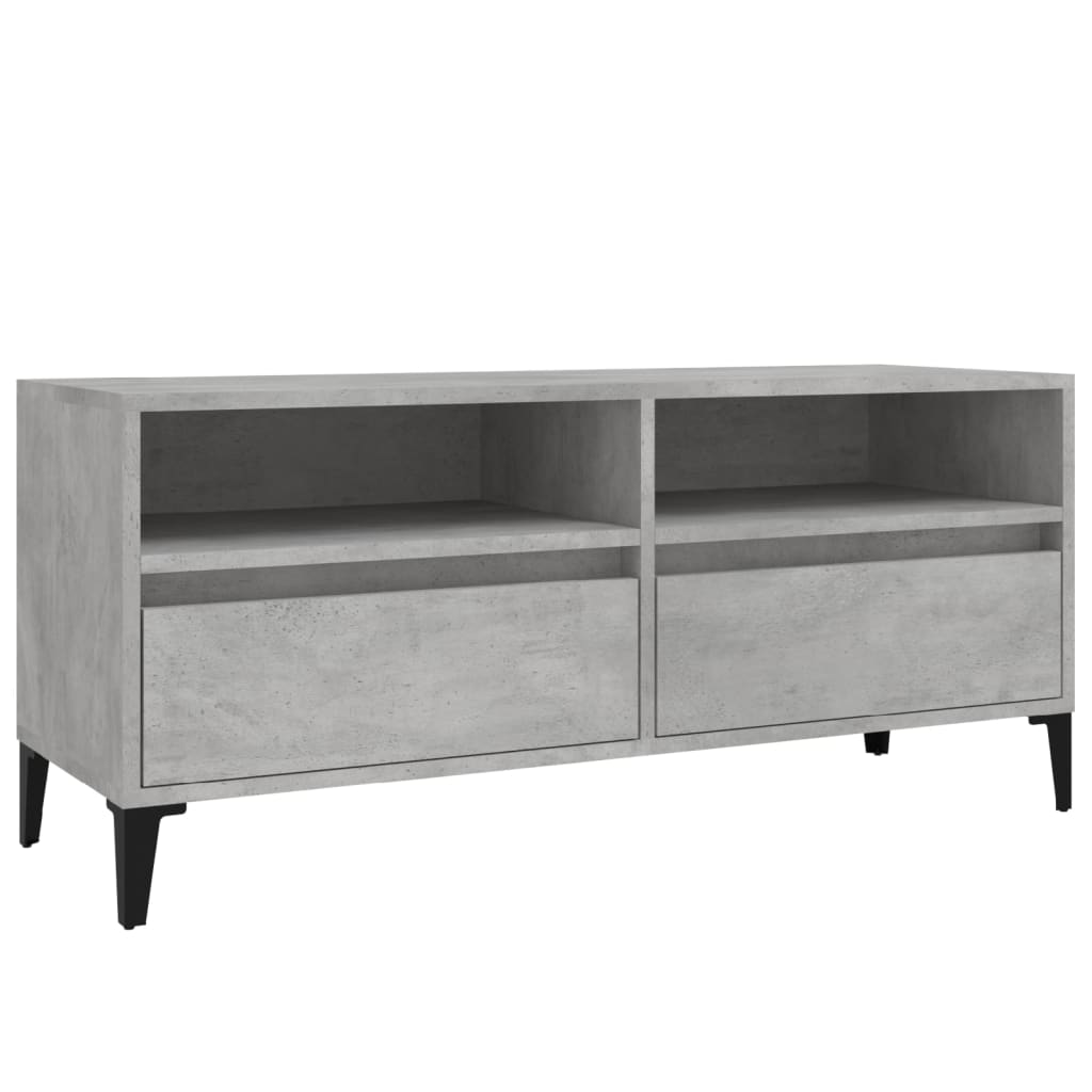 TV Cabinet Concrete Grey 100x34.5x44.5 cm Engineered Wood