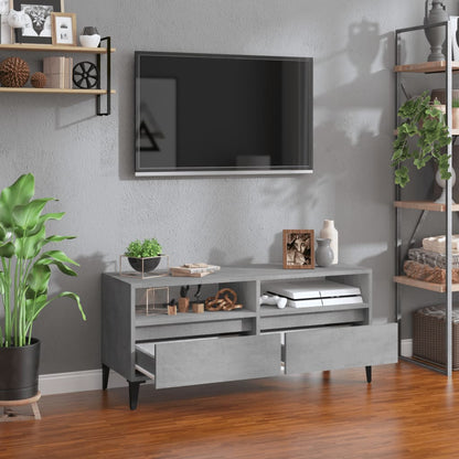 TV Cabinet Concrete Grey 100x34.5x44.5 cm Engineered Wood