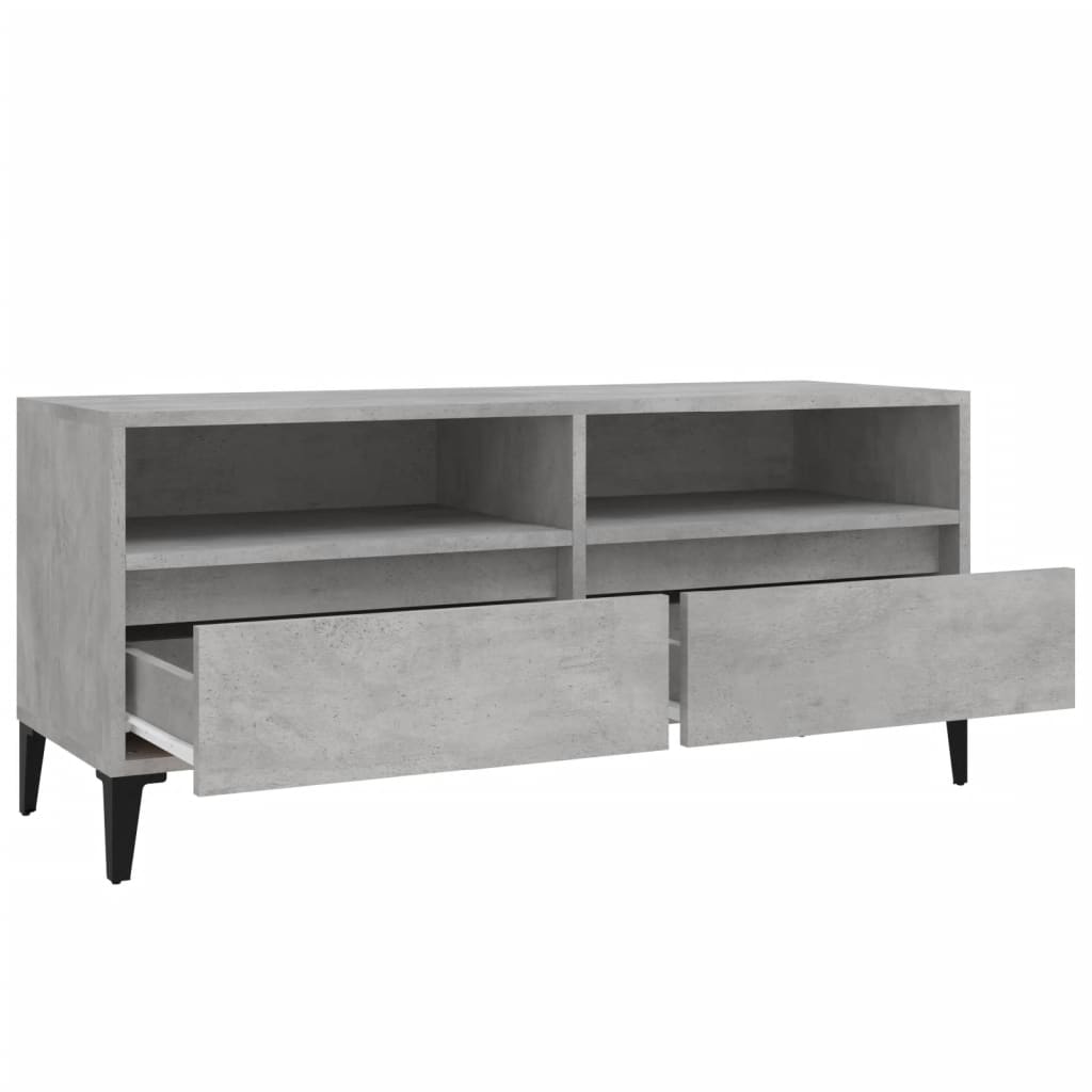 TV Cabinet Concrete Grey 100x34.5x44.5 cm Engineered Wood