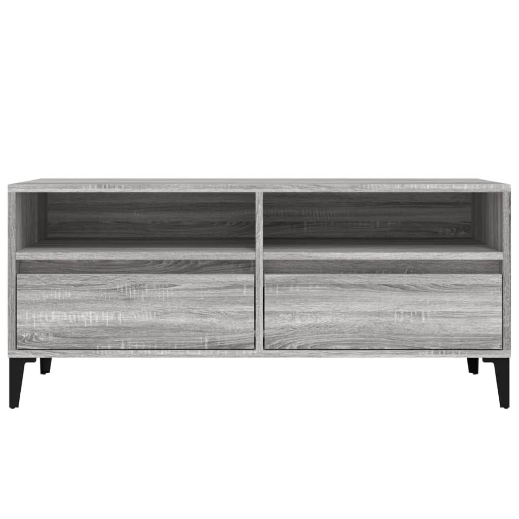 TV Cabinet Grey Sonoma 100x34.5x44.5 cm Engineered Wood