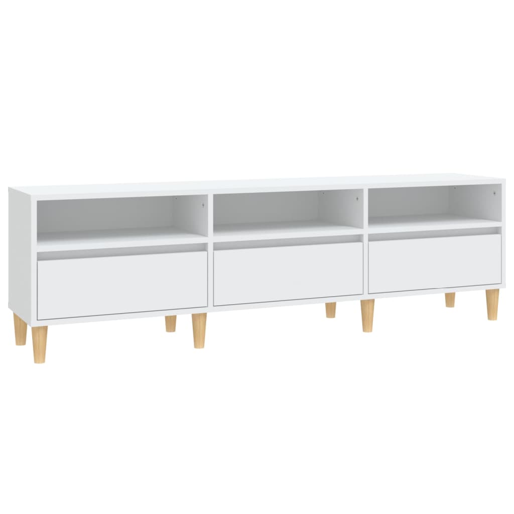 TV Cabinet White 150x30x44.5 cm Engineered Wood