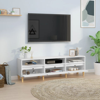 TV Cabinet White 150x30x44.5 cm Engineered Wood