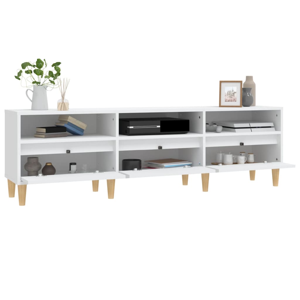 TV Cabinet White 150x30x44.5 cm Engineered Wood