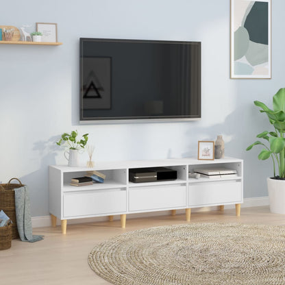 TV Cabinet White 150x30x44.5 cm Engineered Wood