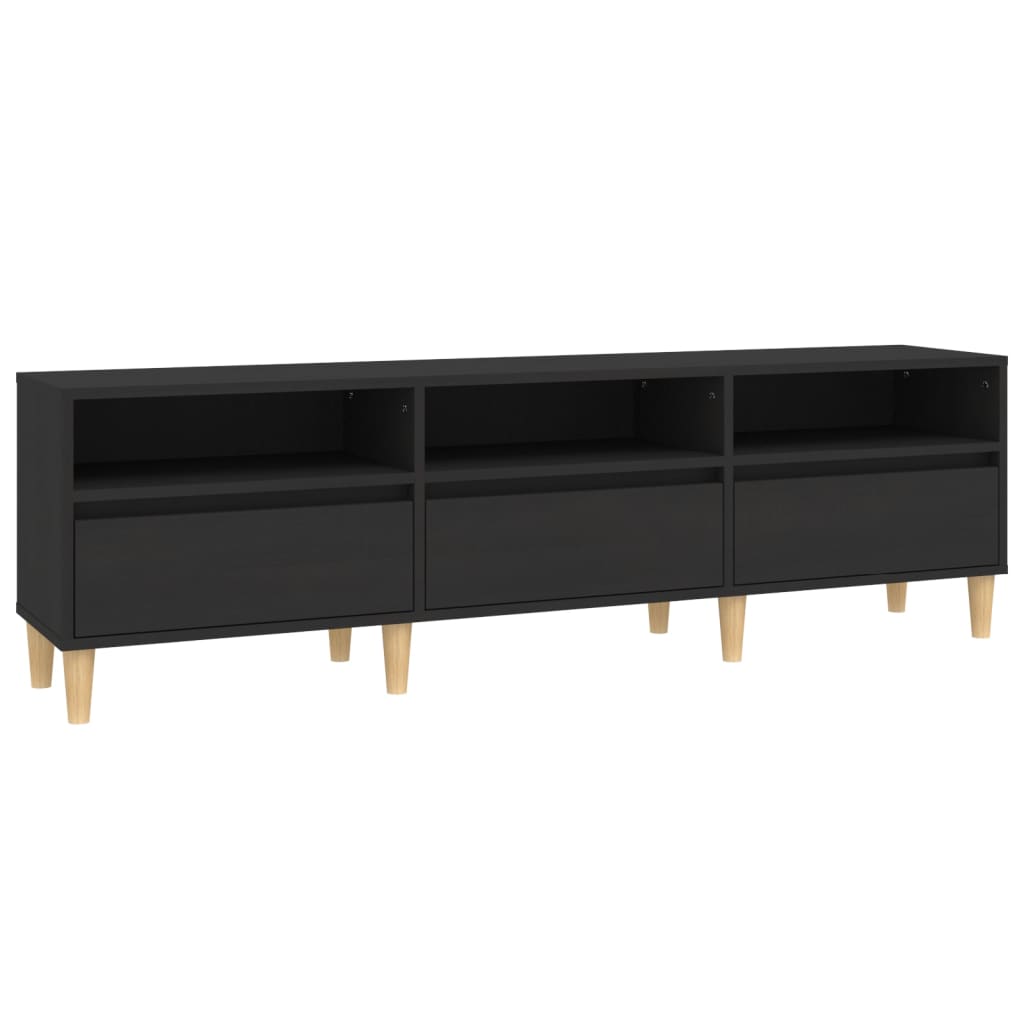 TV Cabinet Black 150x30x44.5 cm Engineered Wood