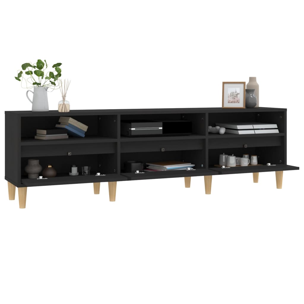 TV Cabinet Black 150x30x44.5 cm Engineered Wood