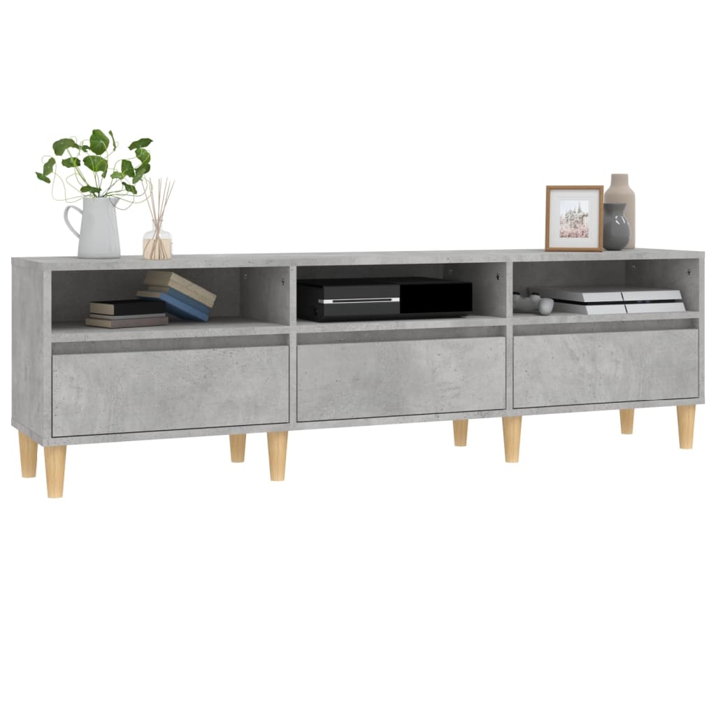 TV Cabinet Concrete Grey 150x30x44.5 cm Engineered Wood