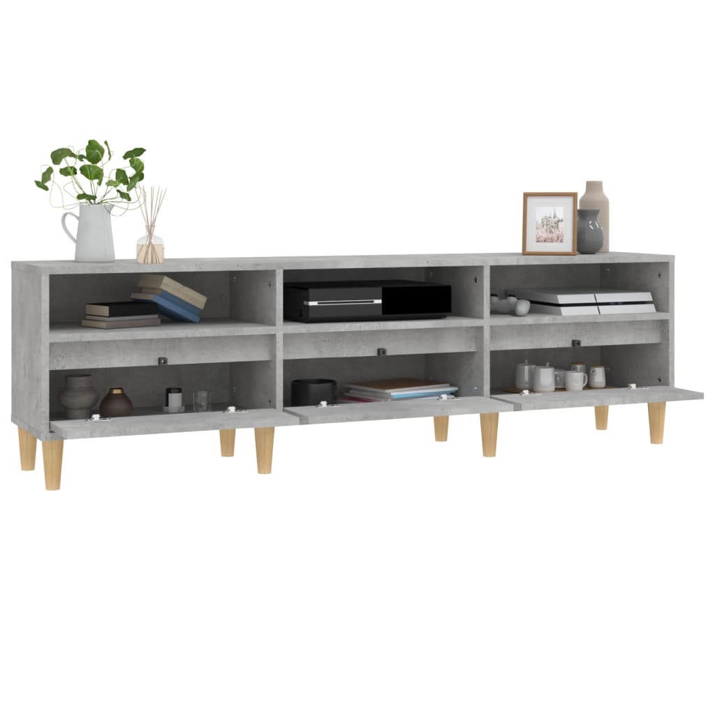 TV Cabinet Concrete Grey 150x30x44.5 cm Engineered Wood