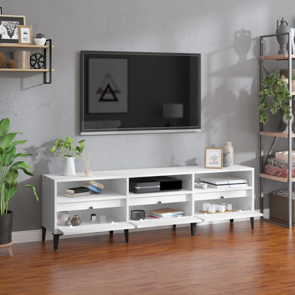 TV Cabinet White 150x30x44.5 cm Engineered Wood