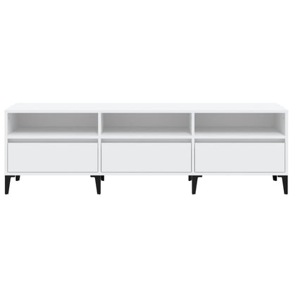 TV Cabinet White 150x30x44.5 cm Engineered Wood