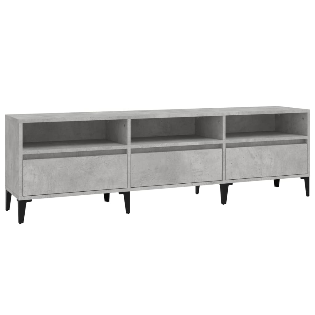 TV Cabinet Concrete Grey 150x30x44.5 cm Engineered Wood