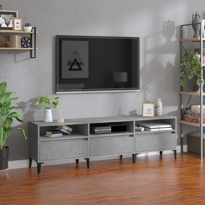 TV Cabinet Concrete Grey 150x30x44.5 cm Engineered Wood