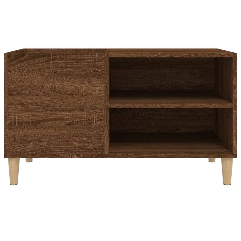 Record Cabinet Brown Oak 84.5x38x48 cm Engineered Wood