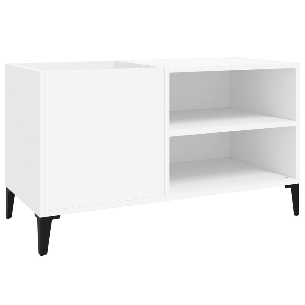 Record Cabinet White 84.5x38x48 cm Engineered Wood