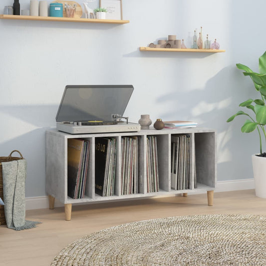 Record Cabinet Concrete Grey 100x38x48 cm Engineered Wood