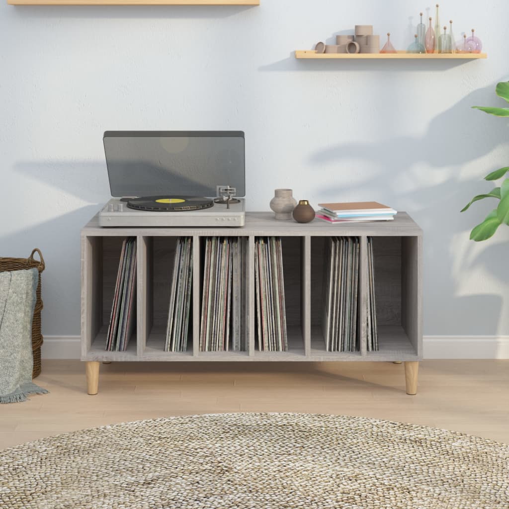 Record Cabinet Grey Sonoma 100x38x48 cm Engineered Wood