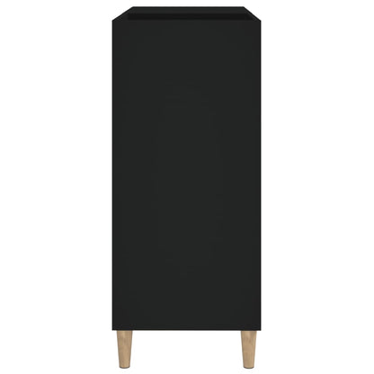 Record Cabinet Black 84.5x38x89 cm Engineered Wood