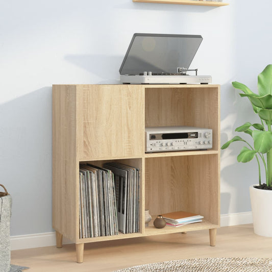 Record Cabinet Sonoma Oak 84.5x38x89 cm Engineered Wood