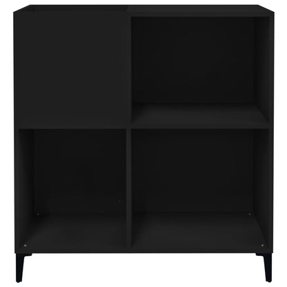 Record Cabinet Black 84.5x38x89 cm Engineered Wood