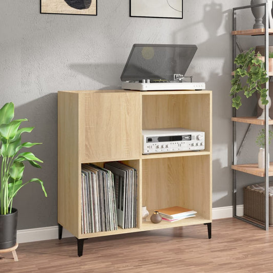 Record Cabinet Sonoma Oak 84.5x38x89 cm Engineered Wood