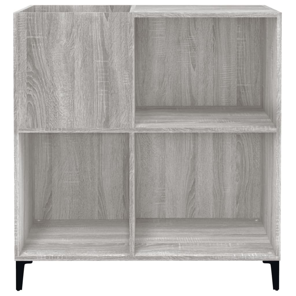 Record Cabinet Grey Sonoma 84.5x38x89 cm Engineered Wood