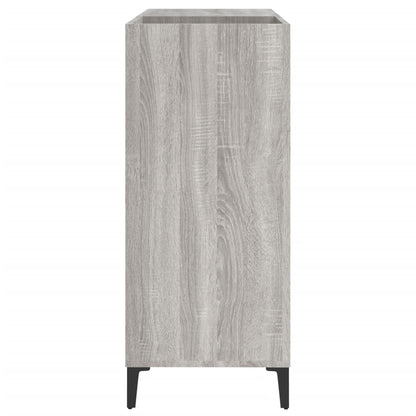 Record Cabinet Grey Sonoma 84.5x38x89 cm Engineered Wood