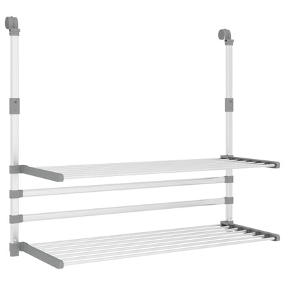 Drying Rack for Balcony 89x25x(60-95) cm Aluminium