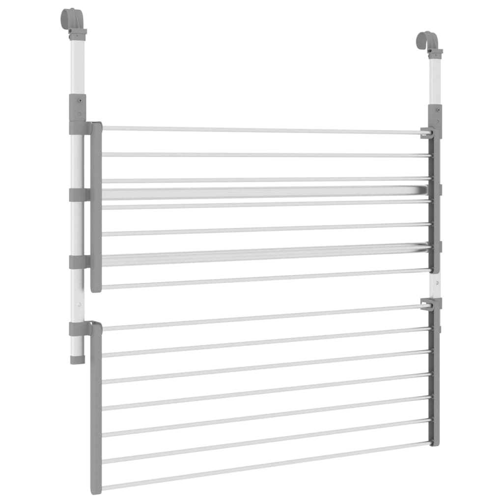 Drying Rack for Balcony 89x25x(60-95) cm Aluminium