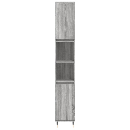 3 Piece Bathroom Cabinet Set Grey Sonoma Engineered Wood