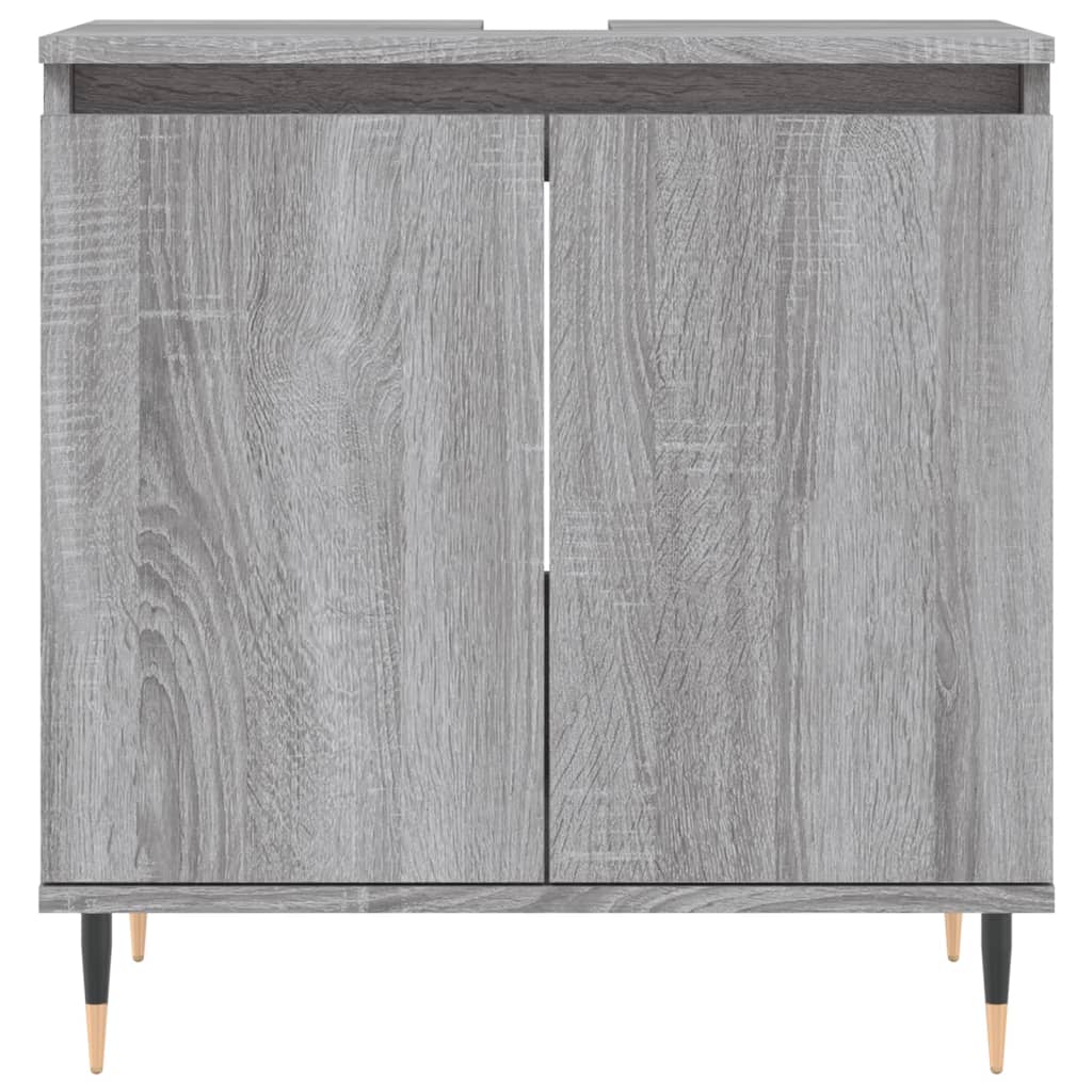 3 Piece Bathroom Cabinet Set Grey Sonoma Engineered Wood