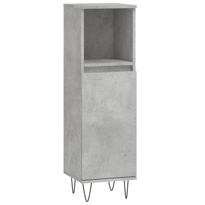 3 Piece Bathroom Cabinet Set Concrete Grey Engineered Wood