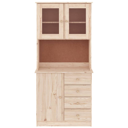 Highboard ALTA 77x35x165 cm Solid Wood Pine