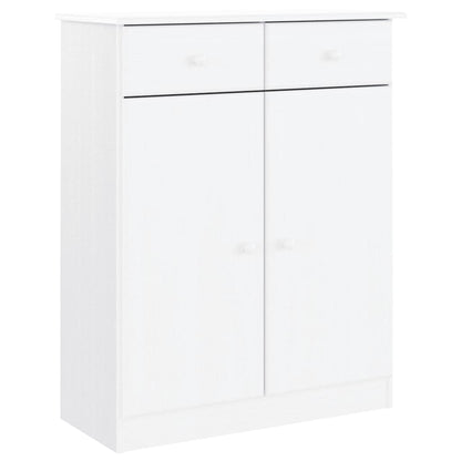 Highboard ALTA White 77x35x188 cm Solid Wood Pine