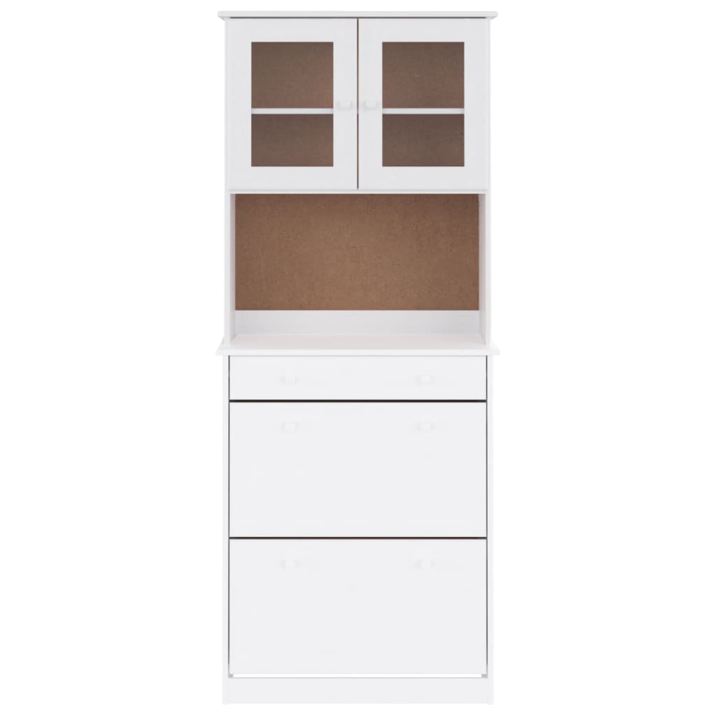 Highboard ALTA White 77x35x188cm Solid Wood Pine