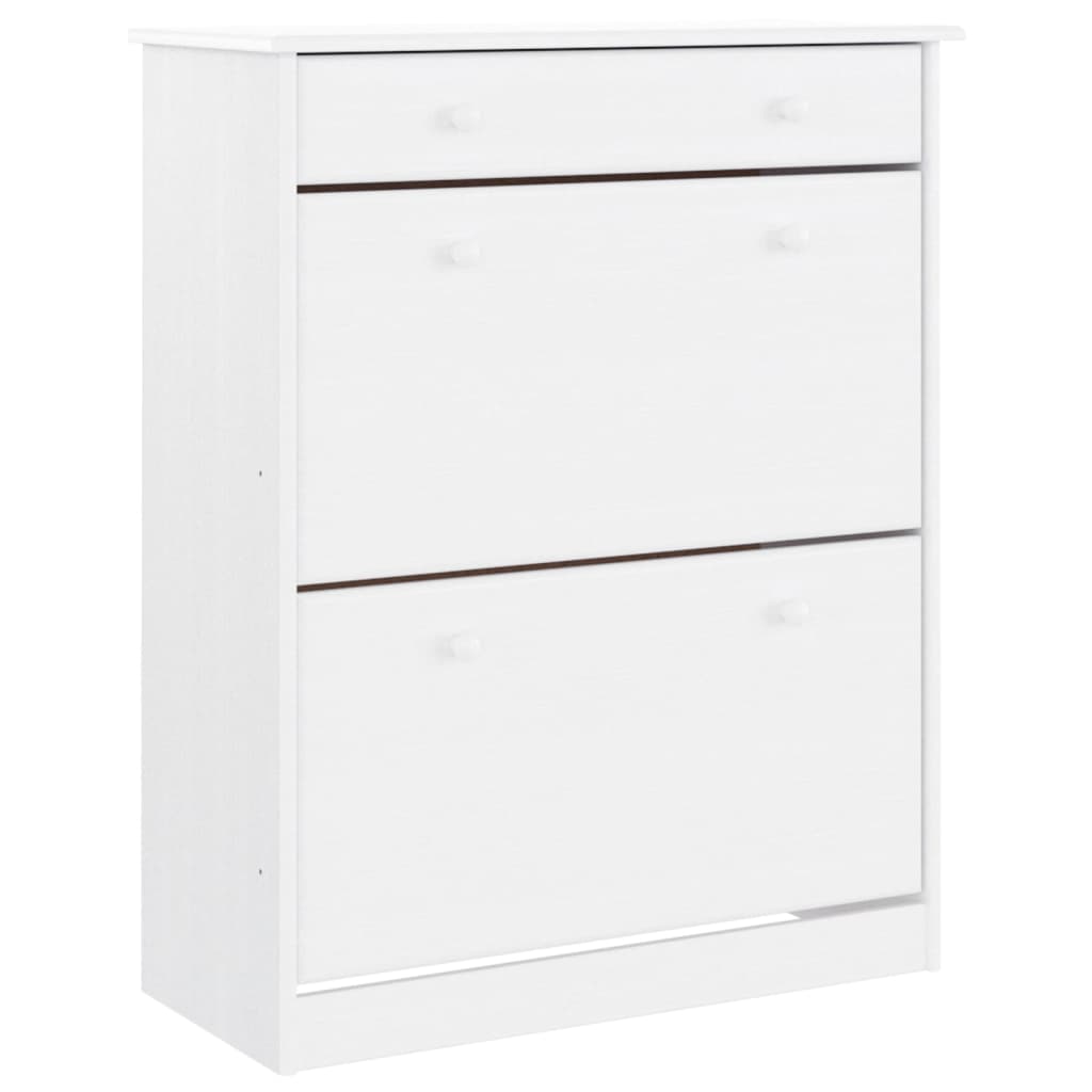 Highboard ALTA White 77x35x188cm Solid Wood Pine