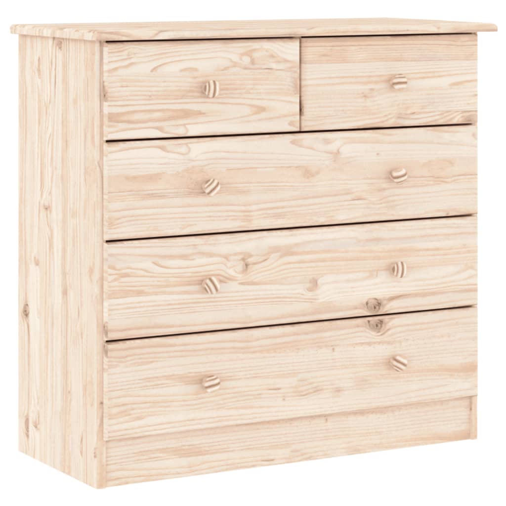 Chest of Drawers ALTA 77x35x73 cm Solid Wood Pine