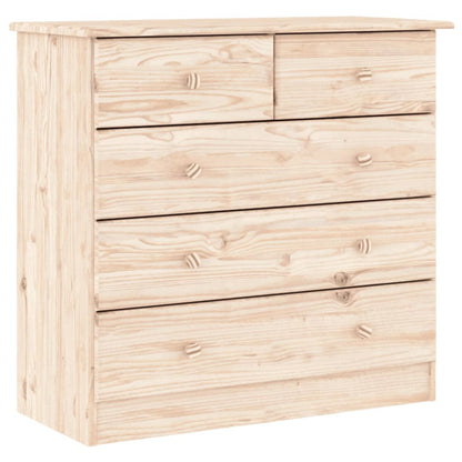 Chest of Drawers ALTA 77x35x73 cm Solid Wood Pine