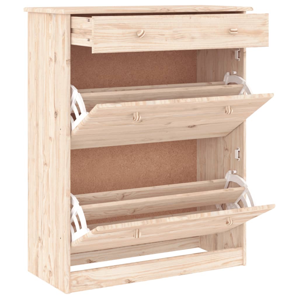 Shoe Cabinet ALTA 77x35x96 cm Solid Wood Pine