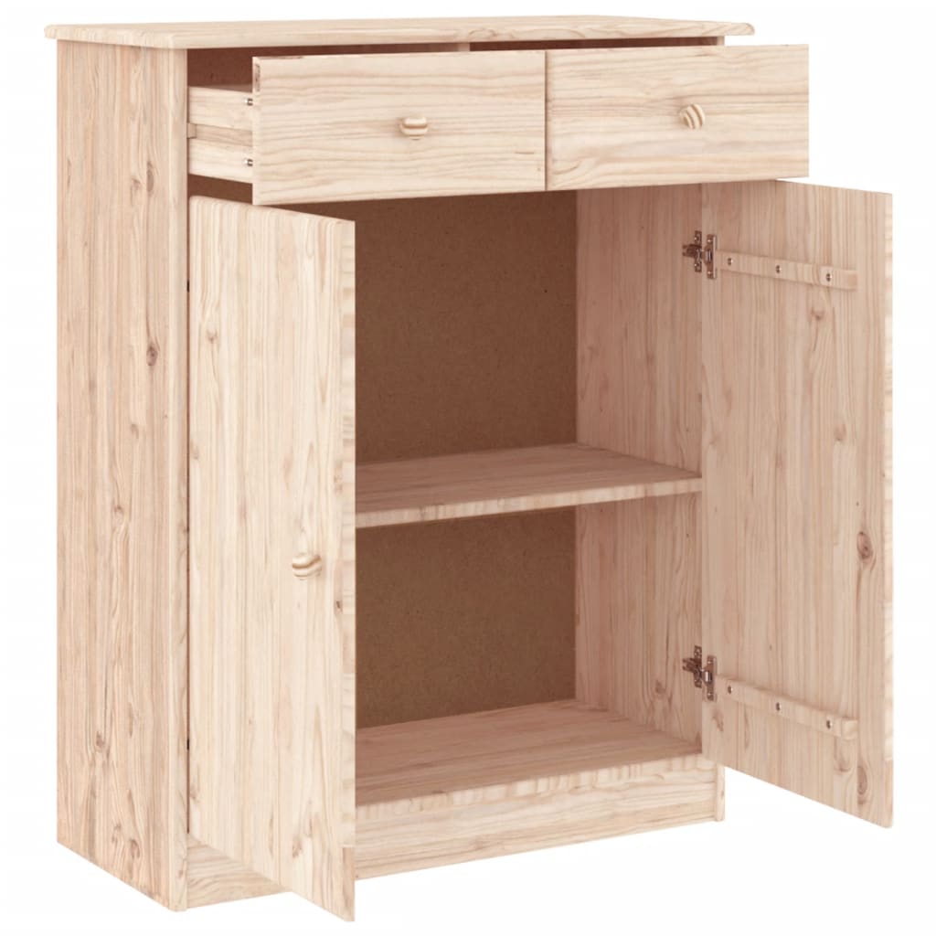 Shoe Cabinet ALTA 77x35x96 cm Solid Wood Pine