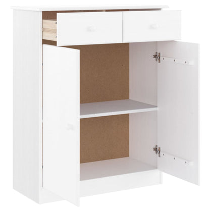 Shoe Cabinet ALTA White 77x35x96 cm Solid Wood Pine