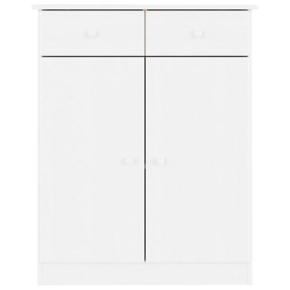 Shoe Cabinet ALTA White 77x35x96 cm Solid Wood Pine