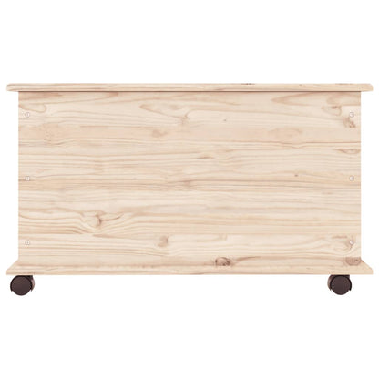 Storage Chest with Wheels ALTA 73x39.5x44 cm Solid Wood Pine