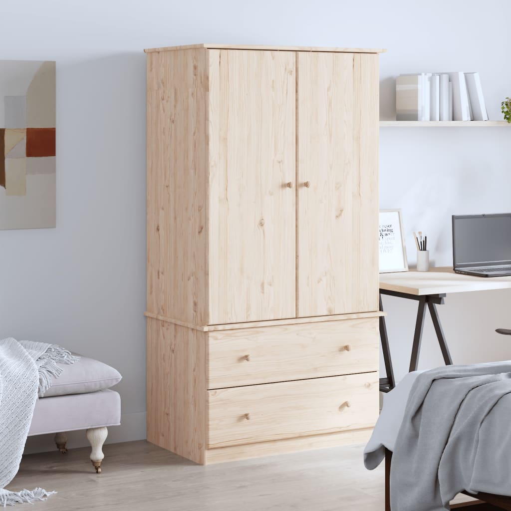 Wardrobe ALTA 90x55x170 cm Solid Wood Pine